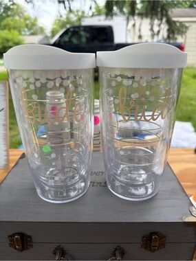 Tervis "Bride" Insulated Tumbler Travel Cup Set with Lids - Pack of 2